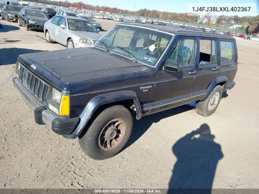 1989 Jeep Cherokee Pioneer VIN: 1J4FJ38LXKL402367 Lot: 40819029