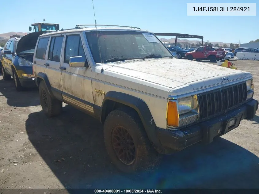 1990 Jeep Cherokee Laredo VIN: 1J4FJ58L3LL284921 Lot: 40408001