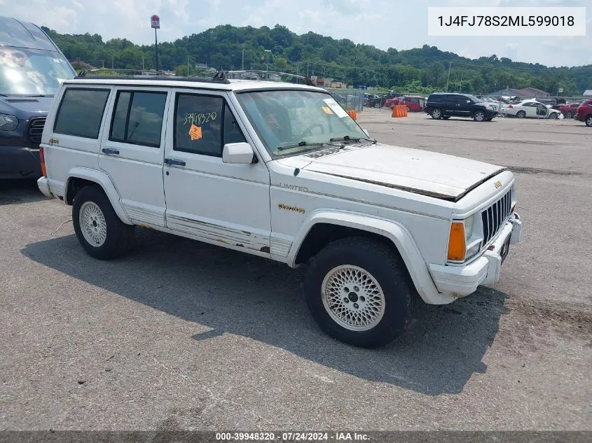 1991 Jeep Cherokee Limited VIN: 1J4FJ78S2ML599018 Lot: 39948320