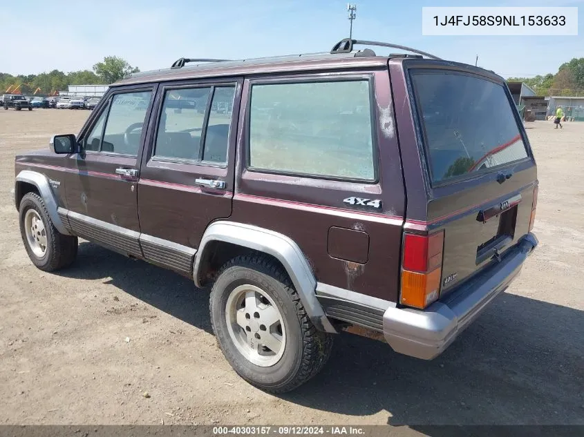 1992 Jeep Cherokee Laredo VIN: 1J4FJ58S9NL153633 Lot: 40303157