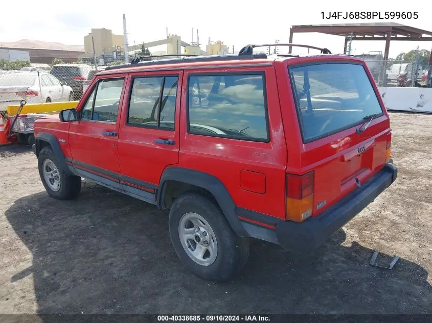 1993 Jeep Cherokee Sport VIN: 1J4FJ68S8PL599605 Lot: 40338685