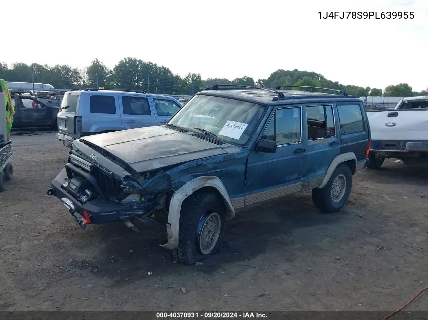 1993 Jeep Cherokee Country VIN: 1J4FJ78S9PL639955 Lot: 40370931