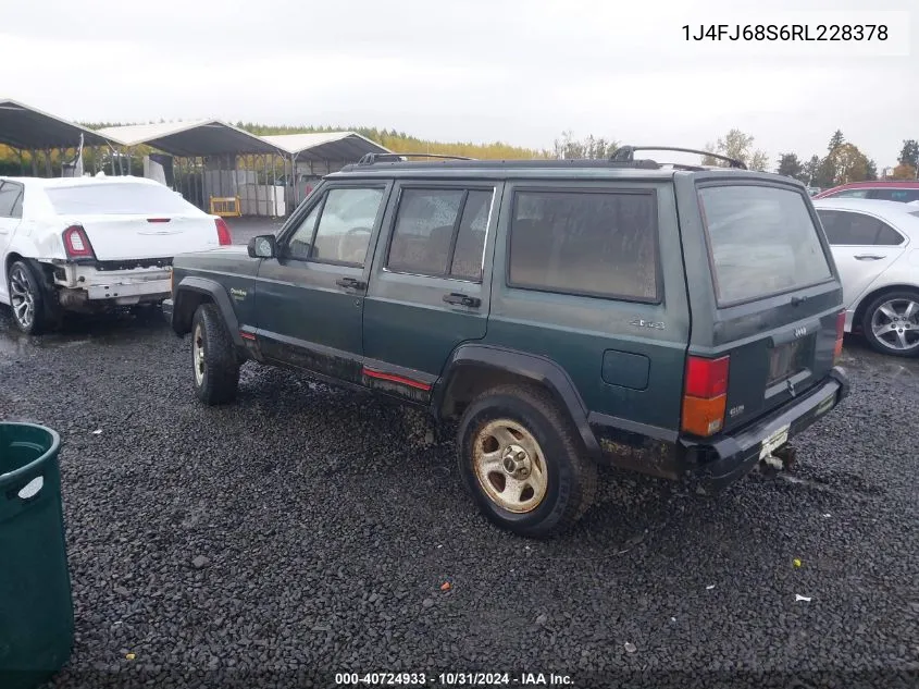 1994 Jeep Cherokee Sport VIN: 1J4FJ68S6RL228378 Lot: 40724933