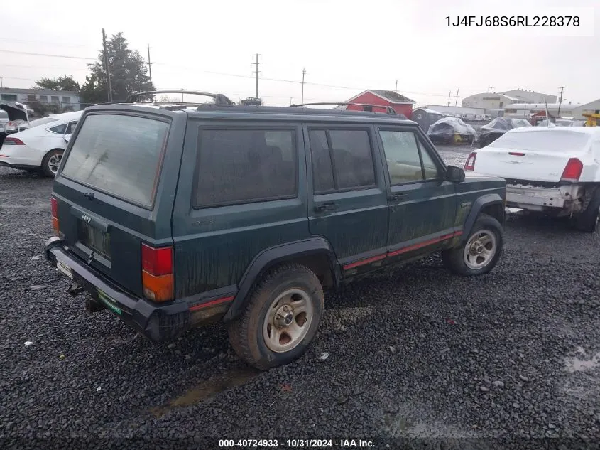 1994 Jeep Cherokee Sport VIN: 1J4FJ68S6RL228378 Lot: 40724933