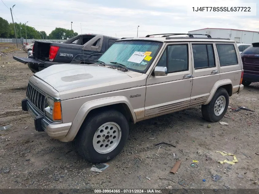 1995 Jeep Cherokee Country VIN: 1J4FT78S5SL637722 Lot: 39954365