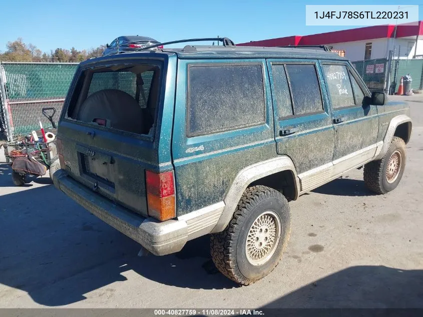 1996 Jeep Cherokee Country VIN: 1J4FJ78S6TL220231 Lot: 40827759