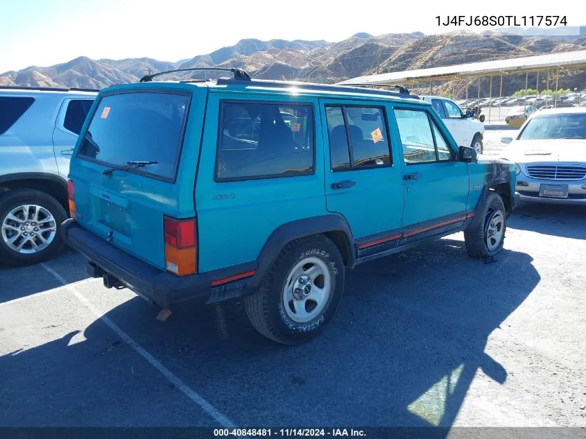 1996 Jeep Cherokee Sport/Classic VIN: 1J4FJ68S0TL117574 Lot: 40848481