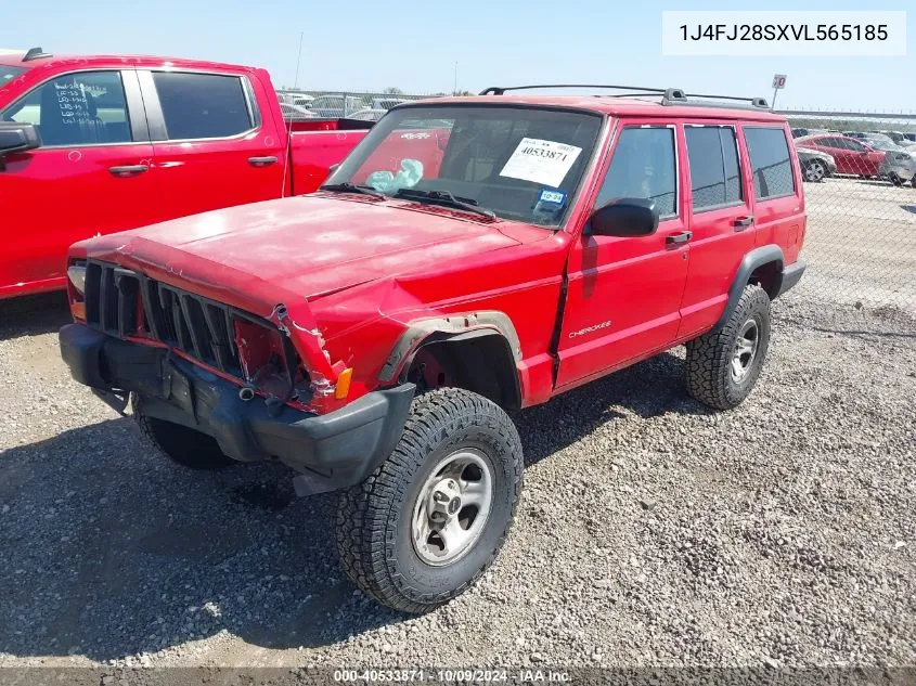 1997 Jeep Cherokee Se VIN: 1J4FJ28SXVL565185 Lot: 40533871