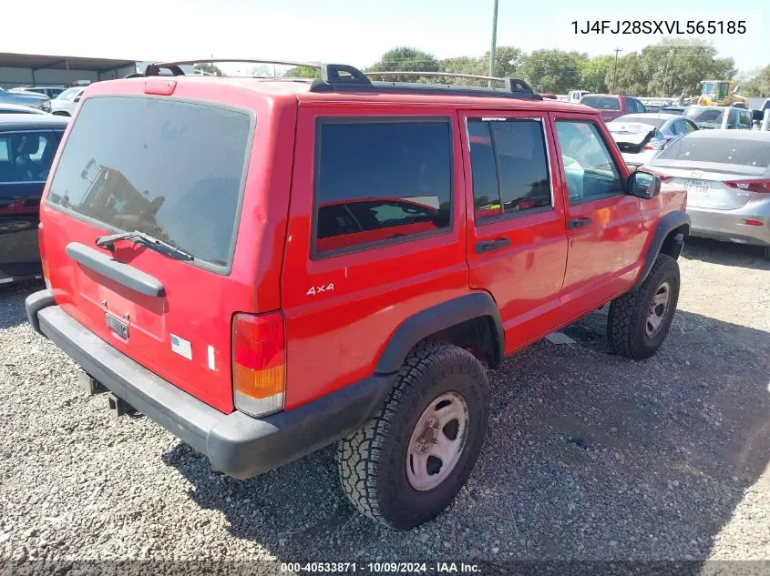 1997 Jeep Cherokee Se VIN: 1J4FJ28SXVL565185 Lot: 40533871