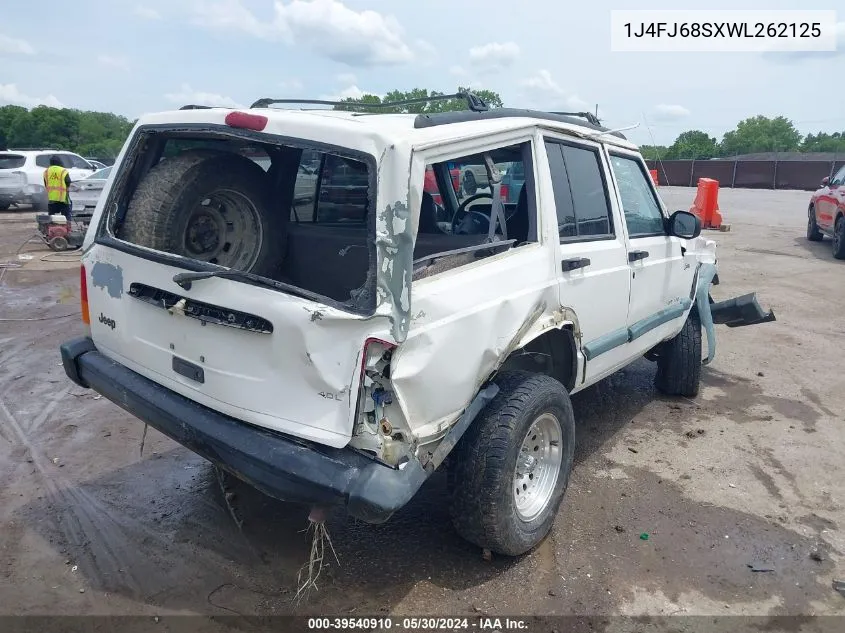 1998 Jeep Cherokee Classic/Sport VIN: 1J4FJ68SXWL262125 Lot: 39540910