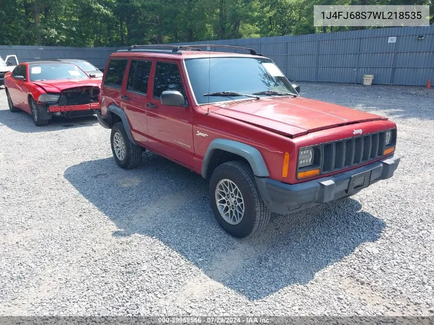 1998 Jeep Cherokee Classic/Sport VIN: 1J4FJ68S7WL218535 Lot: 39959556