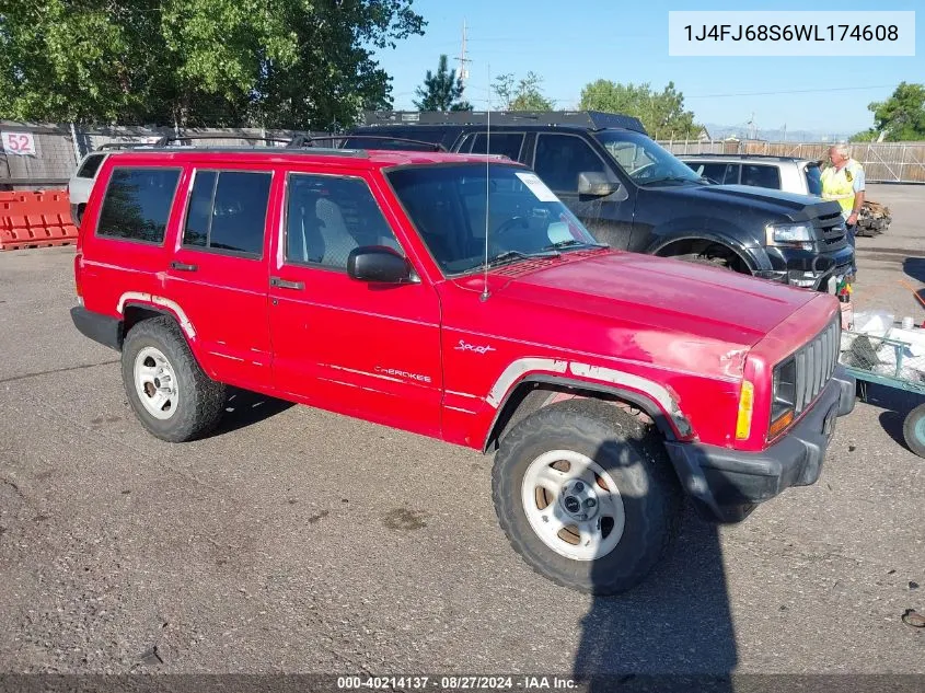 1998 Jeep Cherokee Classic/Limited/Sport VIN: 1J4FJ68S6WL174608 Lot: 40214137