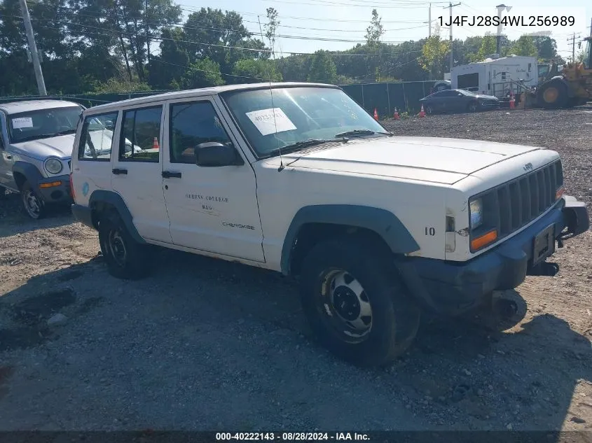 1998 Jeep Cherokee Se VIN: 1J4FJ28S4WL256989 Lot: 40222143