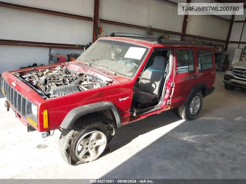 1J4FJ68S7WL200780 1998 Jeep Cherokee Classic/Sport