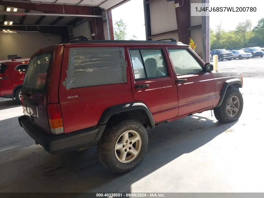 1J4FJ68S7WL200780 1998 Jeep Cherokee Classic/Sport