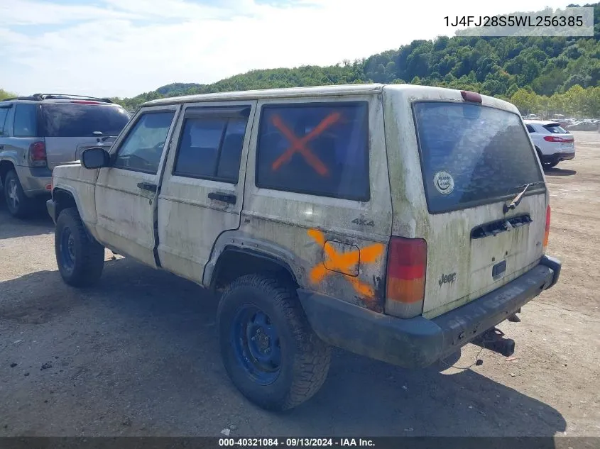 1998 Jeep Cherokee Se VIN: 1J4FJ28S5WL256385 Lot: 40321084