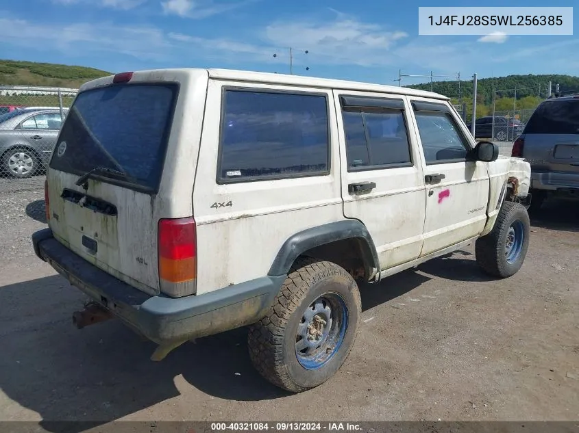 1998 Jeep Cherokee Se VIN: 1J4FJ28S5WL256385 Lot: 40321084