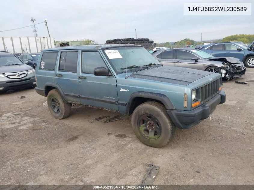 1998 Jeep Cherokee Classic/Sport VIN: 1J4FJ68S2WL230589 Lot: 40521964