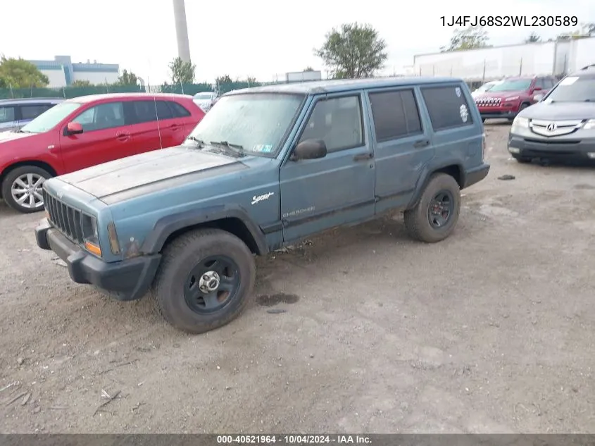 1998 Jeep Cherokee Classic/Sport VIN: 1J4FJ68S2WL230589 Lot: 40521964