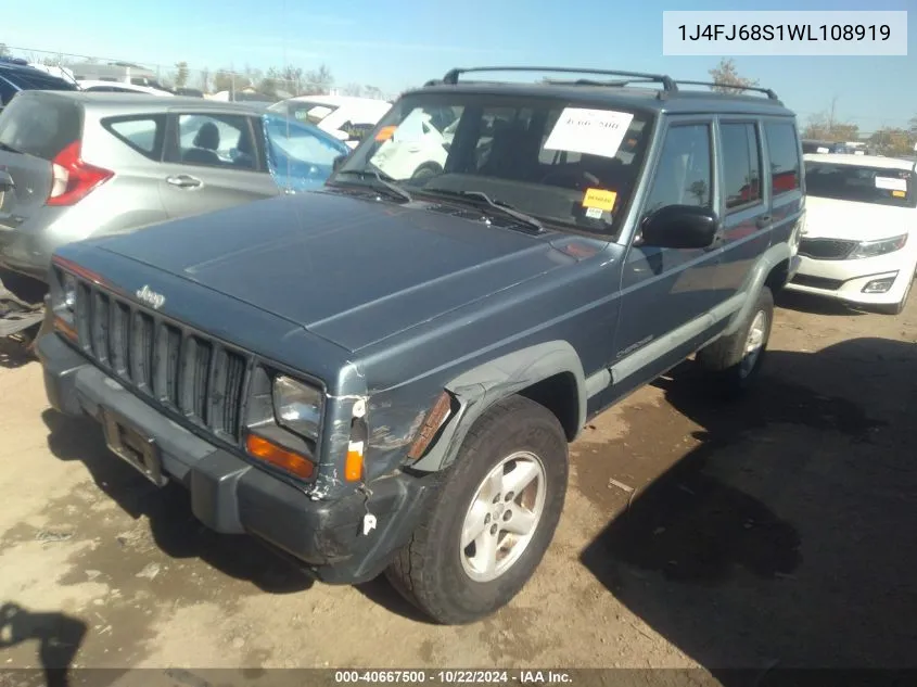 1998 Jeep Cherokee Classic/Limited/Sport VIN: 1J4FJ68S1WL108919 Lot: 40667500