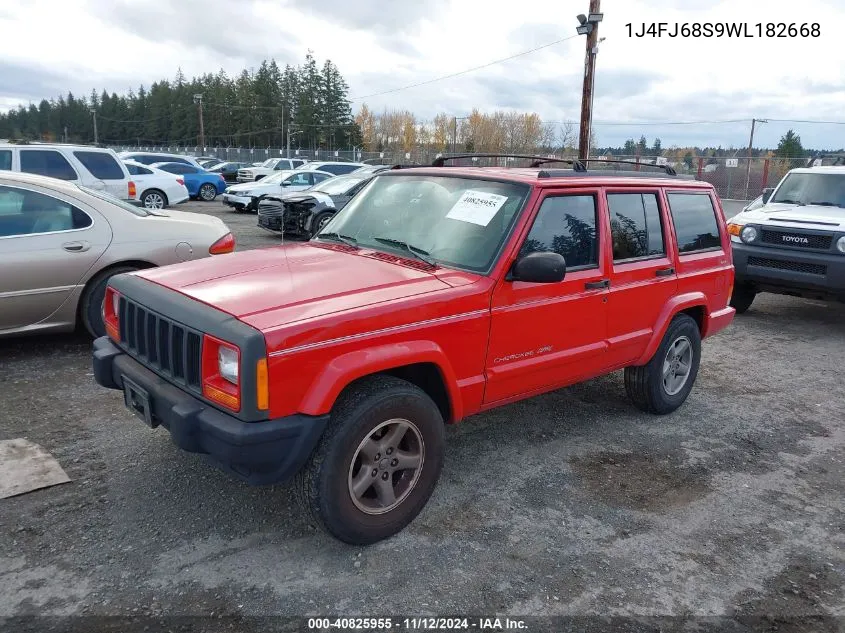 1998 Jeep Cherokee Classic/Sport VIN: 1J4FJ68S9WL182668 Lot: 40825955