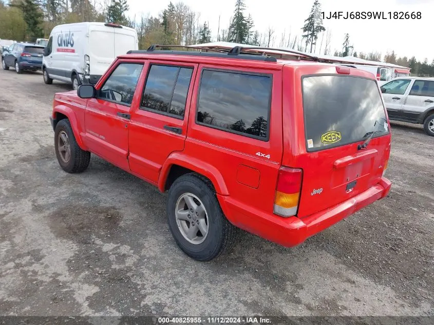 1998 Jeep Cherokee Classic/Sport VIN: 1J4FJ68S9WL182668 Lot: 40825955