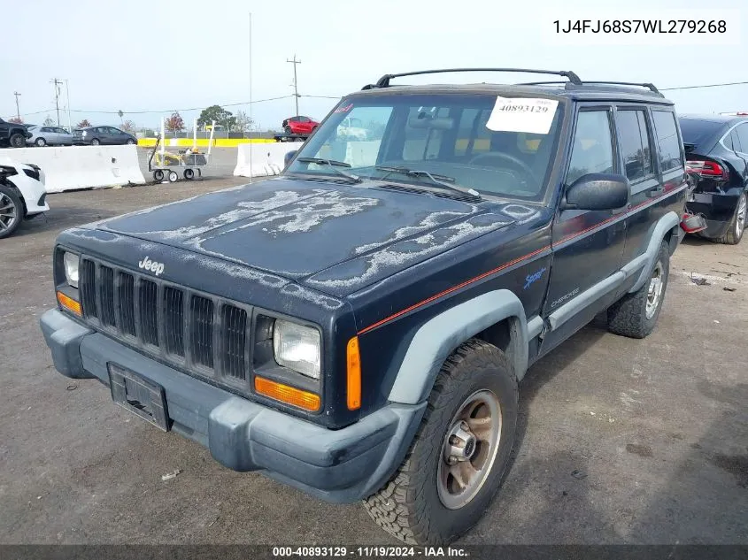 1998 Jeep Cherokee Classic/Sport VIN: 1J4FJ68S7WL279268 Lot: 40893129