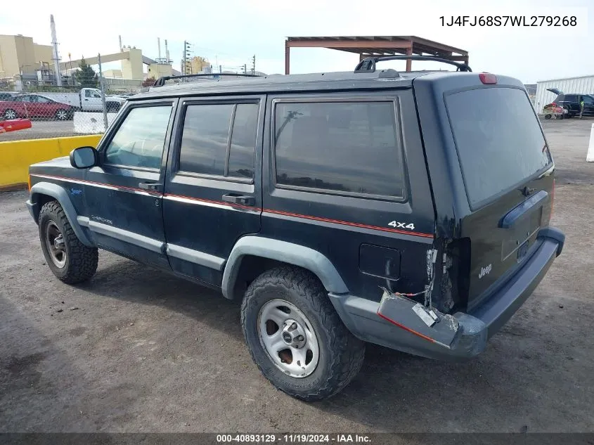 1998 Jeep Cherokee Classic/Sport VIN: 1J4FJ68S7WL279268 Lot: 40893129