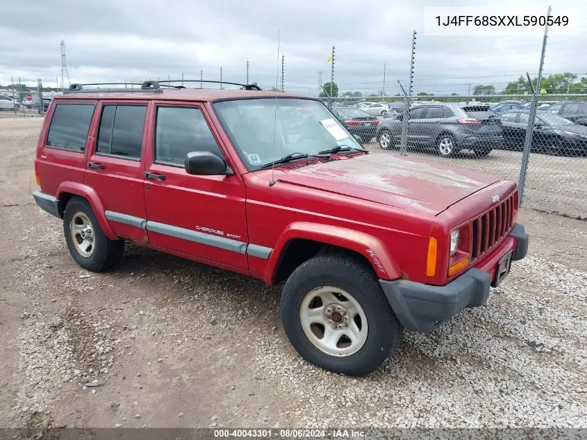 1999 Jeep Cherokee Classic/Sport VIN: 1J4FF68SXXL590549 Lot: 40043301