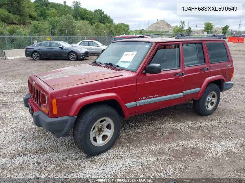 1999 Jeep Cherokee Classic/Sport VIN: 1J4FF68SXXL590549 Lot: 40043301