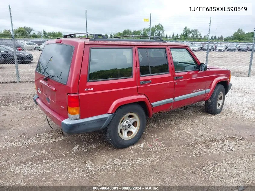 1999 Jeep Cherokee Classic/Sport VIN: 1J4FF68SXXL590549 Lot: 40043301