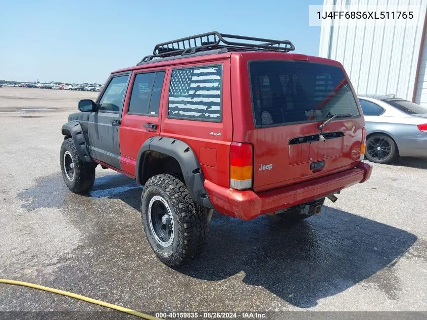 1999 Jeep Cherokee Classic/Sport VIN: 1J4FF68S6XL511765 Lot: 40159835