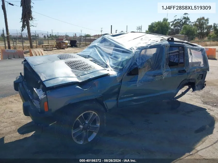 1999 Jeep Cherokee Se VIN: 1J4FF28S8XL519309 Lot: 40186372