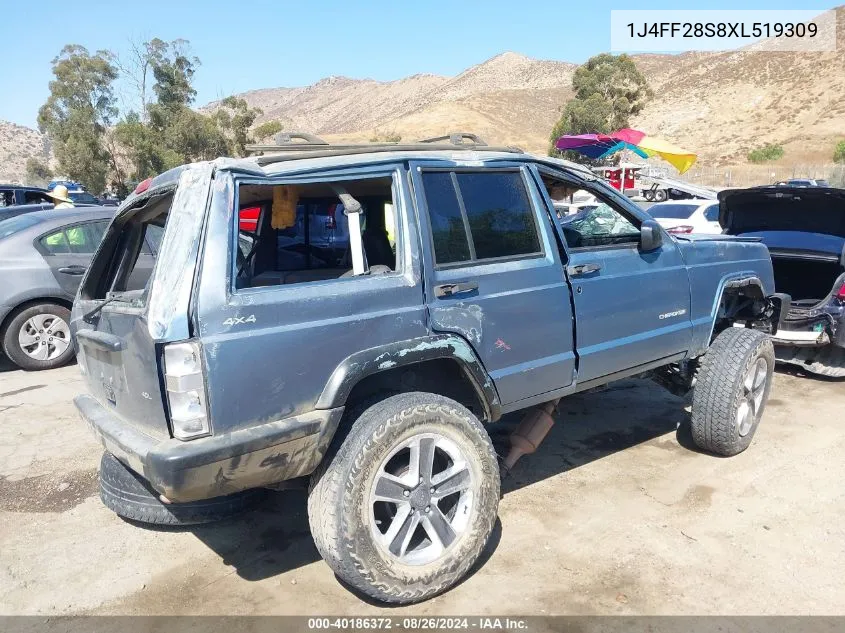 1999 Jeep Cherokee Se VIN: 1J4FF28S8XL519309 Lot: 40186372