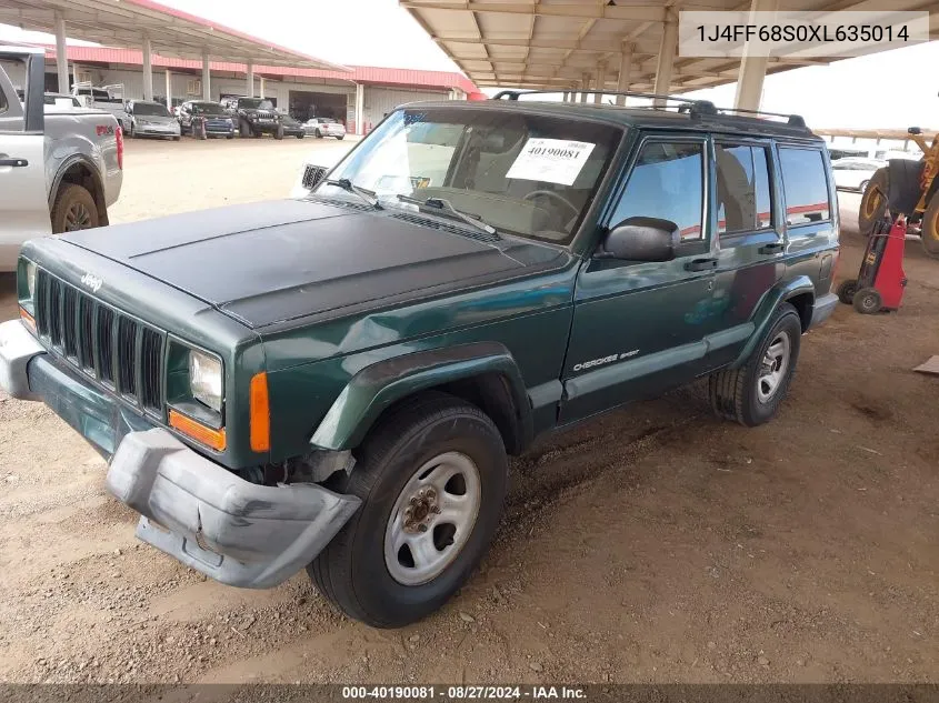 1999 Jeep Cherokee Classic/Sport VIN: 1J4FF68S0XL635014 Lot: 40190081