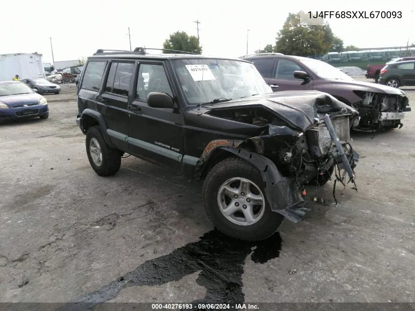 1999 Jeep Cherokee Classic/Sport VIN: 1J4FF68SXXL670093 Lot: 40276193