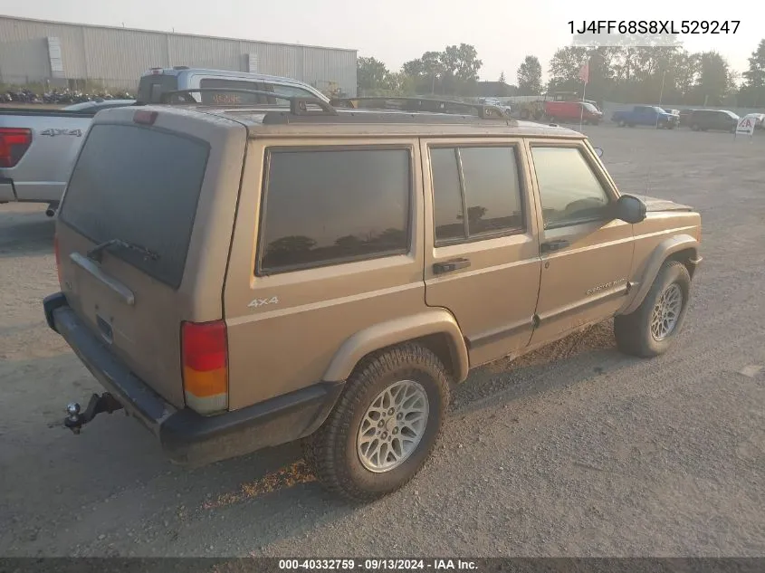 1999 Jeep Cherokee Sport/Classic VIN: 1J4FF68S8XL529247 Lot: 40332759