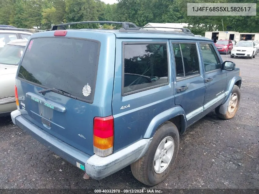 1999 Jeep Cherokee Classic/Sport VIN: 1J4FF68S5XL582617 Lot: 40332970