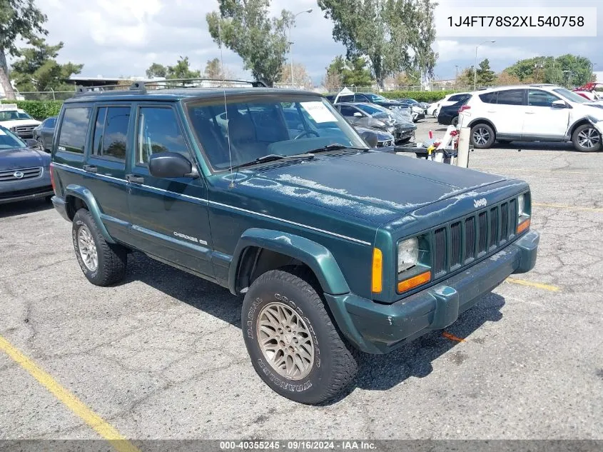 1999 Jeep Cherokee Limited VIN: 1J4FT78S2XL540758 Lot: 40355245