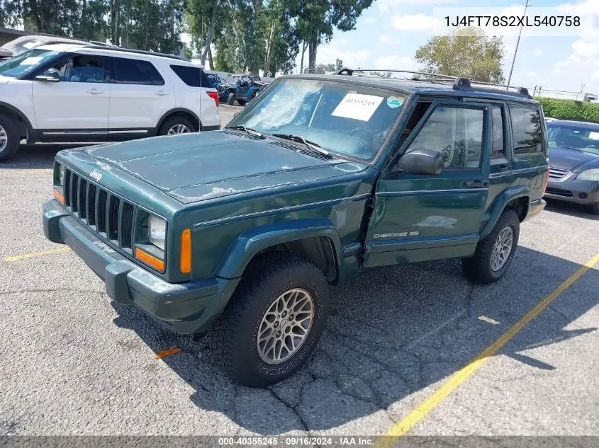 1999 Jeep Cherokee Limited VIN: 1J4FT78S2XL540758 Lot: 40355245