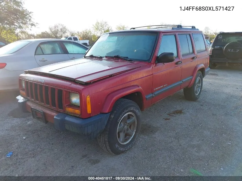 1999 Jeep Cherokee Sport/Classic VIN: 1J4FF68S0XL571427 Lot: 40451817