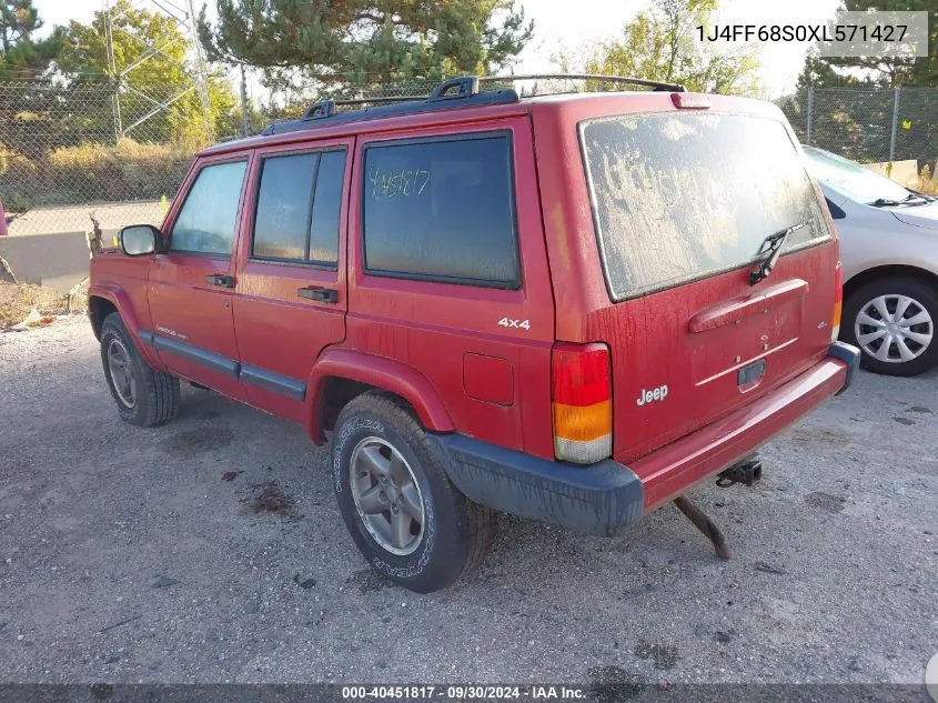 1999 Jeep Cherokee Sport/Classic VIN: 1J4FF68S0XL571427 Lot: 40451817