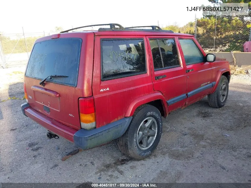 1J4FF68S0XL571427 1999 Jeep Cherokee Sport/Classic