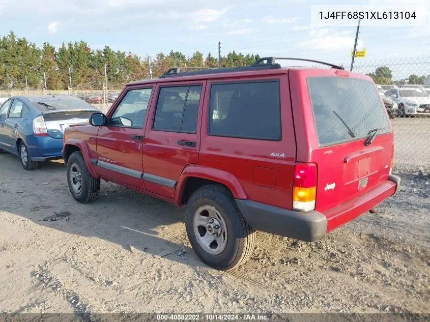 1999 Jeep Cherokee Sport/Classic VIN: 1J4FF68S1XL613104 Lot: 40582202