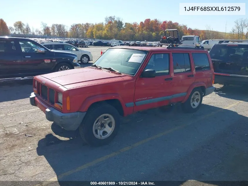 1999 Jeep Cherokee Classic/Sport VIN: 1J4FF68SXXL612579 Lot: 40601989