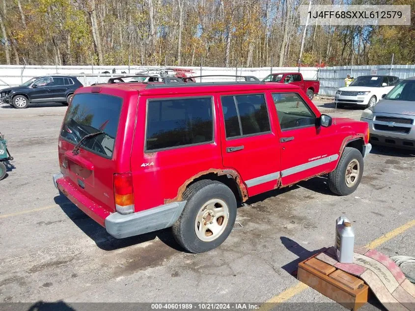 1999 Jeep Cherokee Classic/Sport VIN: 1J4FF68SXXL612579 Lot: 40601989