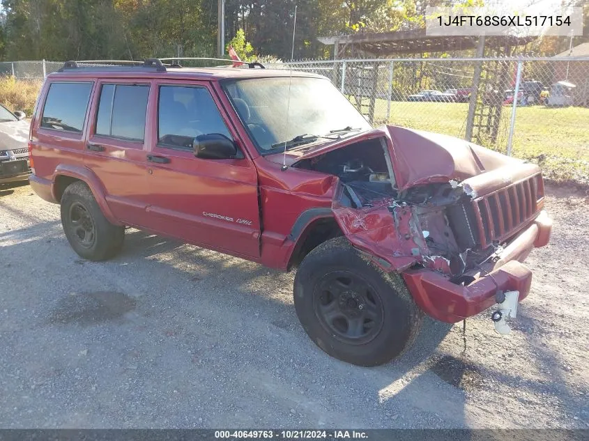 1999 Jeep Cherokee Classic/Sport VIN: 1J4FT68S6XL517154 Lot: 40649763