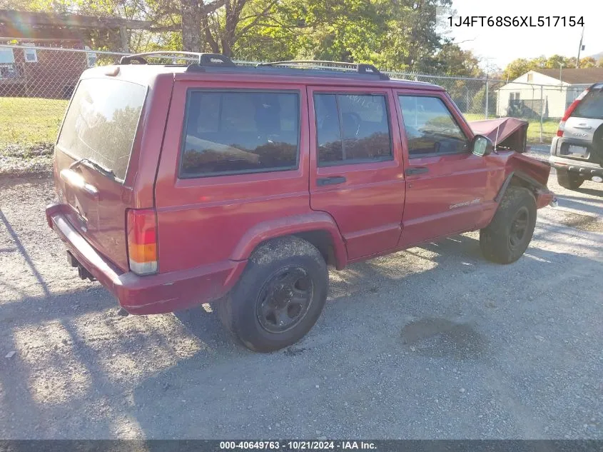 1999 Jeep Cherokee Classic/Sport VIN: 1J4FT68S6XL517154 Lot: 40649763