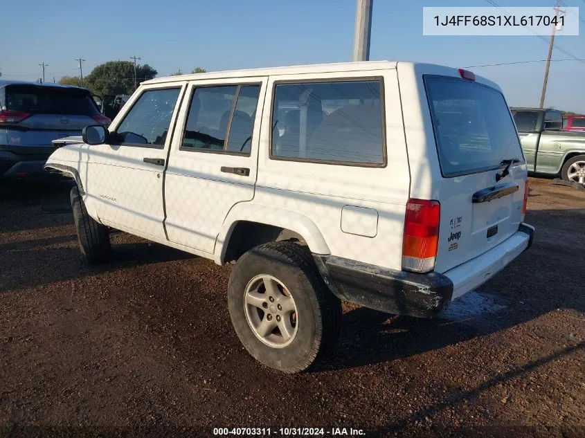 1999 Jeep Cherokee Classic/Sport VIN: 1J4FF68S1XL617041 Lot: 40703311