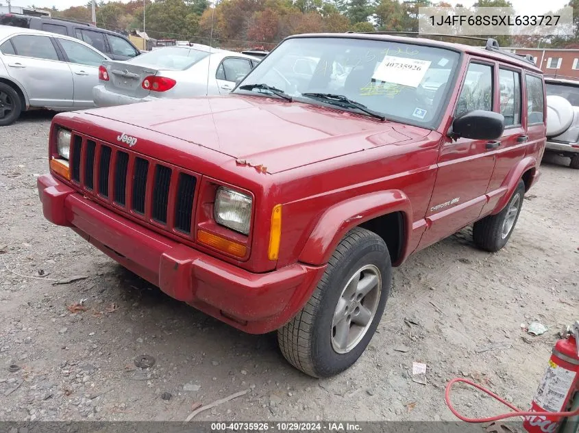 1999 Jeep Cherokee Classic/Sport VIN: 1J4FF68S5XL633727 Lot: 40735926